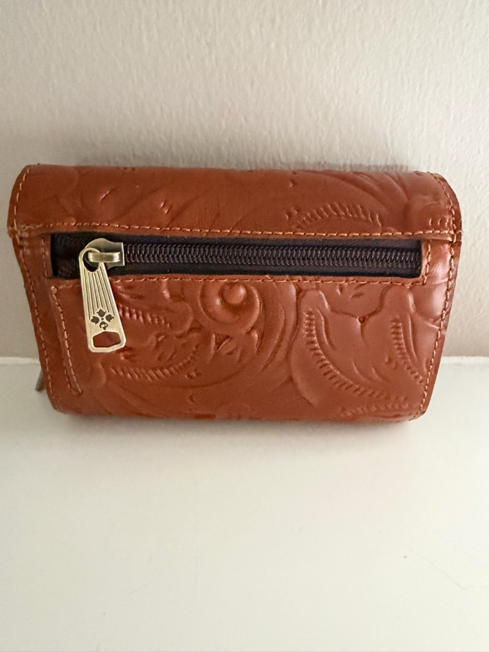 Patricia Nash Cametti brown floral leather wallet. NWOT - Picture 2 of 5